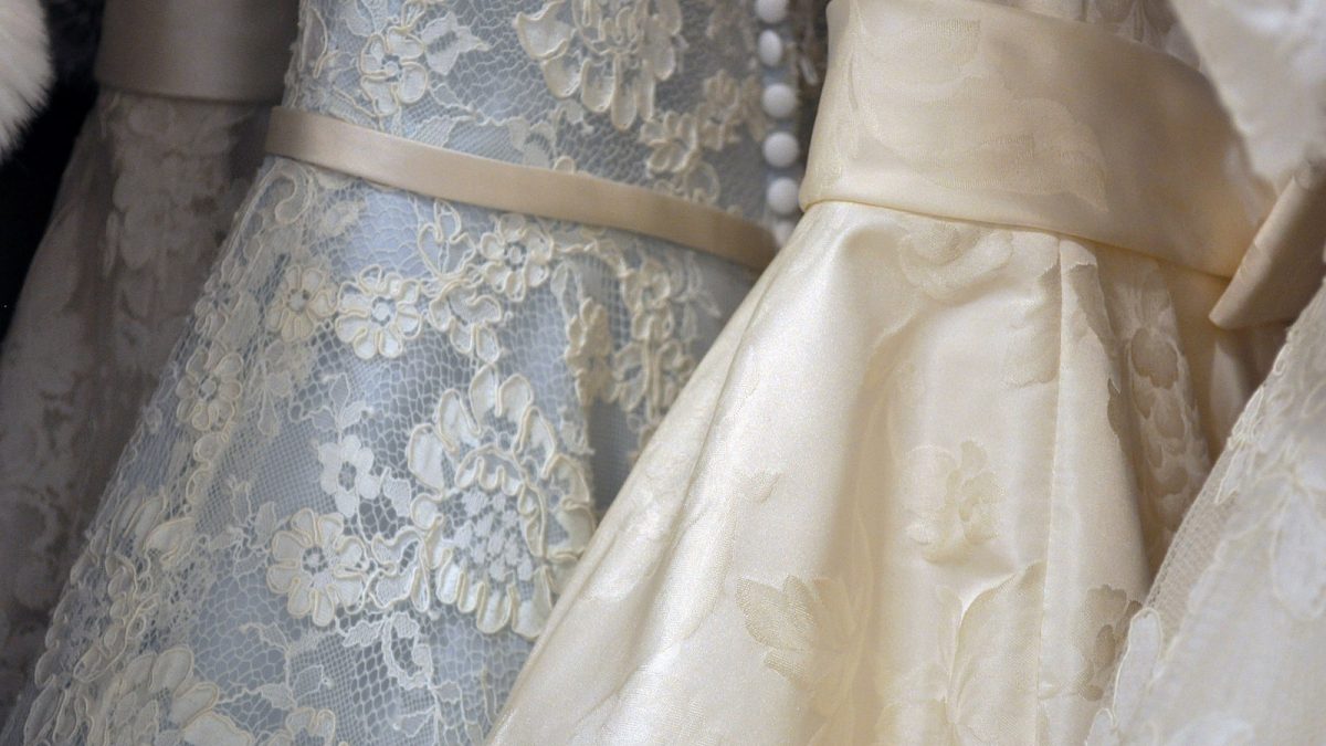 white and beige floral textiles